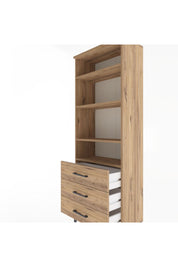 Arges Dolap 4 Raflı 3 Çekmeceli 60x30x163 Çam-Çam