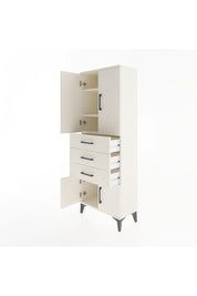 Arges Dolap 3 Raflı 3 Çekmeceli 4 Kapaklı 60x30x163 Aytaşı-Aytaşı