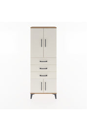Arges Dolap 3 Raflı 3 Çekmeceli 4 Kapaklı 60x30x163 Çam-Aytaşı