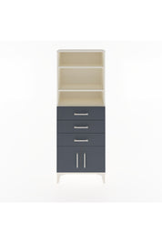 Arges Dolap 3 Raflı 3 Çekmeceli 2 Kapaklı 60x30x163 Aytaşı-Antrasit