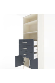 Arges Dolap 3 Raflı 3 Çekmeceli 2 Kapaklı 60x30x163 Aytaşı-Antrasit