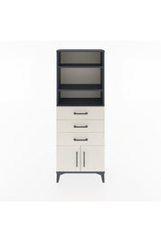 Arges Dolap 3 Raflı 3 Çekmeceli 2 Kapaklı 60x30x163 Antrasit-Aytaşı