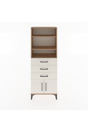 Arges Dolap 3 Raflı 3 Çekmeceli 2 Kapaklı 60x30x163 Çam-Aytaşı