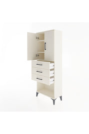 Arges Dolap 3 Raflı 3 Çekmeceli 2 Kapaklı 60x30x163 Aytaşı-Aytaşı