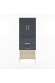 Arges Dolap 3 Raflı 3 Çekmeceli 2 Kapaklı 60x30x163 Aytaşı-Antrasit