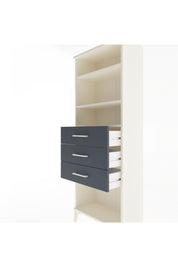 Arges Dolap 3 Raflı 3 Çekmeceli 60x30x163 Aytaşı-Antrasit