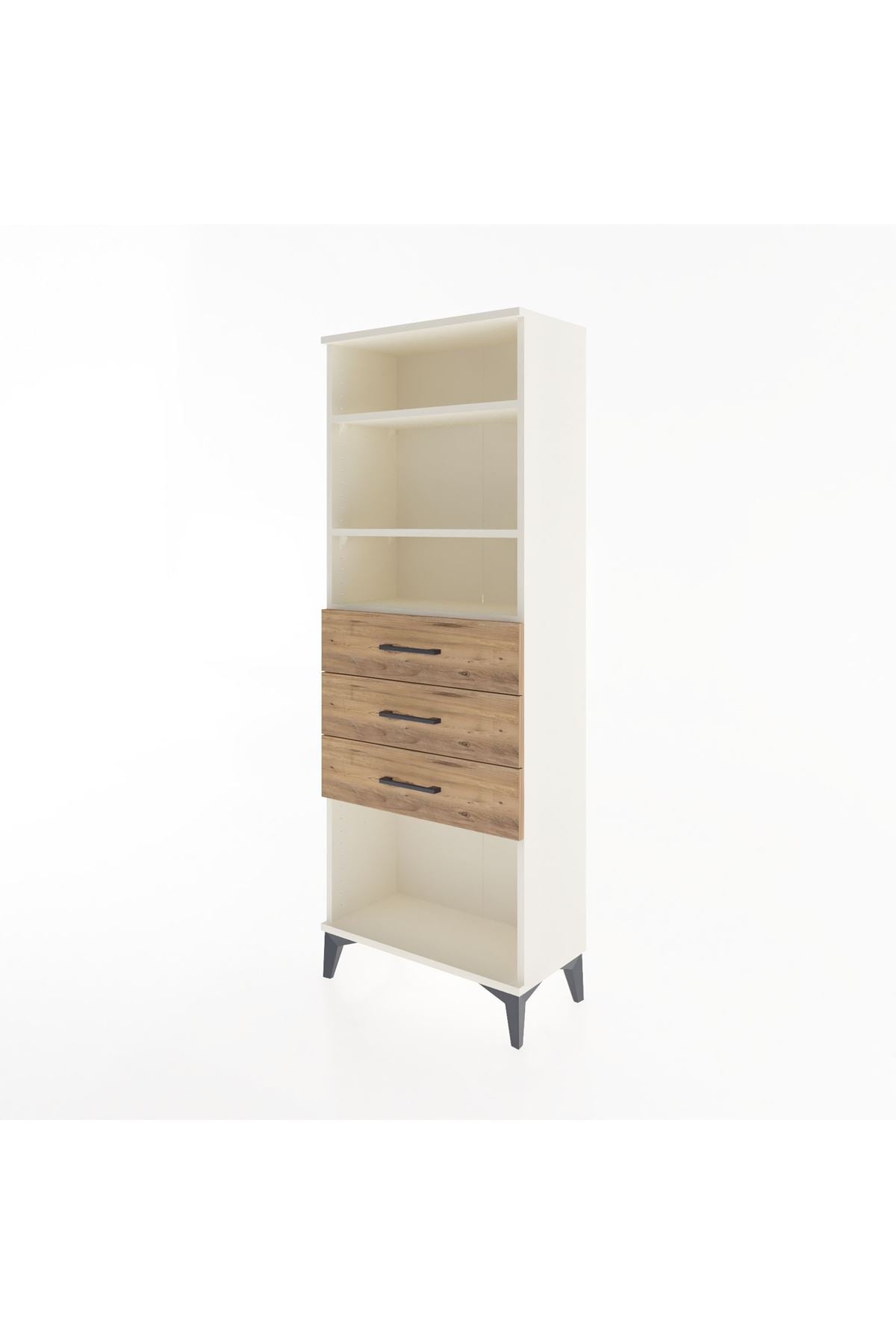 Arges Dolap 3 Raflı 3 Çekmeceli 60x30x163 Aytaşı-Çam