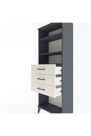 Arges Dolap 3 Raflı 3 Çekmeceli 60x30x163 Antrasit-Aytaşı