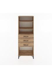 Arges Dolap 3 Raflı 3 Çekmeceli 60x30x163 Çam-Çam