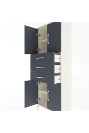 Arges Dolap 3 Raflı 3 Çekmeceli 4 Kapaklı 60x30x163 Aytaşı-Antrasit