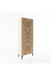 Arges Dolap 3 Raflı 3 Çekmeceli 4 Kapaklı 60x30x163 Aytaşı-Çam