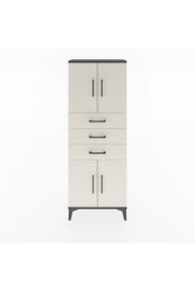 Arges Dolap 3 Raflı 3 Çekmeceli 4 Kapaklı 60x30x163 Antrasit-Aytaşı