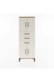 Arges Dolap 3 Raflı 3 Çekmeceli 4 Kapaklı 60x30x163 Çam-Aytaşı