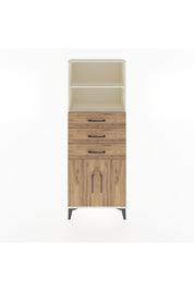 Arges Dolap 3 Raflı 3 Çekmeceli 2 Kapaklı 60x30x163 Aytaşı-Çam