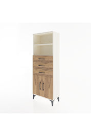 Arges Dolap 3 Raflı 3 Çekmeceli 2 Kapaklı 60x30x163 Aytaşı-Çam
