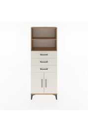 Arges Dolap 3 Raflı 3 Çekmeceli 2 Kapaklı 60x30x163 Çam-Aytaşı