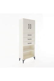Arges Dolap 3 Raflı 3 Çekmeceli 2 Kapaklı 60x30x163 Aytaşı-Aytaşı