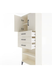 Arges Dolap 3 Raflı 3 Çekmeceli 2 Kapaklı 60x30x163 Aytaşı-Aytaşı