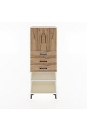 Arges Dolap 3 Raflı 3 Çekmeceli 2 Kapaklı 60x30x163 Aytaşı-Çam