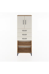 Arges Dolap 3 Raflı 3 Çekmeceli 2 Kapaklı 60x30x163