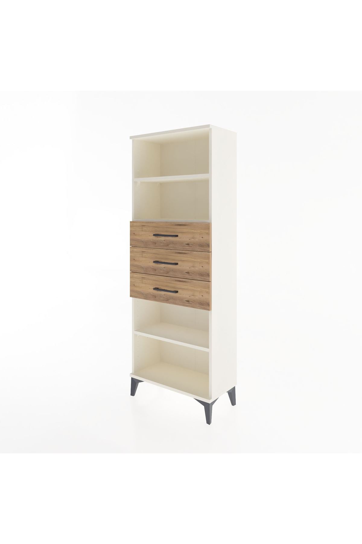 Arges Dolap 3 Raflı 3 Çekmeceli 60x30x163 Aytaşı-Çam