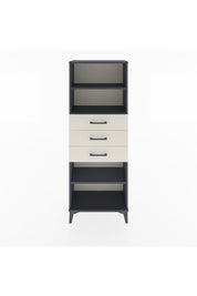 Arges Dolap 3 Raflı 3 Çekmeceli 60x30x163 Antrasit-Aytaşı