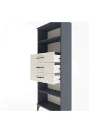 Arges Dolap 3 Raflı 3 Çekmeceli 60x30x163 Antrasit-Aytaşı