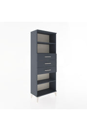 Arges Dolap 3 Raflı 3 Çekmeceli 60x30x163 Antrasit-Antrasit