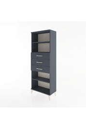 Arges Dolap 3 Raflı 3 Çekmeceli 60x30x163 Antrasit-Antrasit