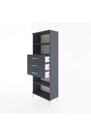 Arges Dolap 3 Raflı 3 Çekmeceli 60x30x163 Antrasit-Antrasit