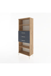 Arges Dolap 3 Raflı 3 Çekmeceli 60x30x163 Çam-Antrasit