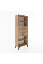 Arges Dolap 3 Raflı 3 Çekmeceli 60x30x163 Çam-Çam