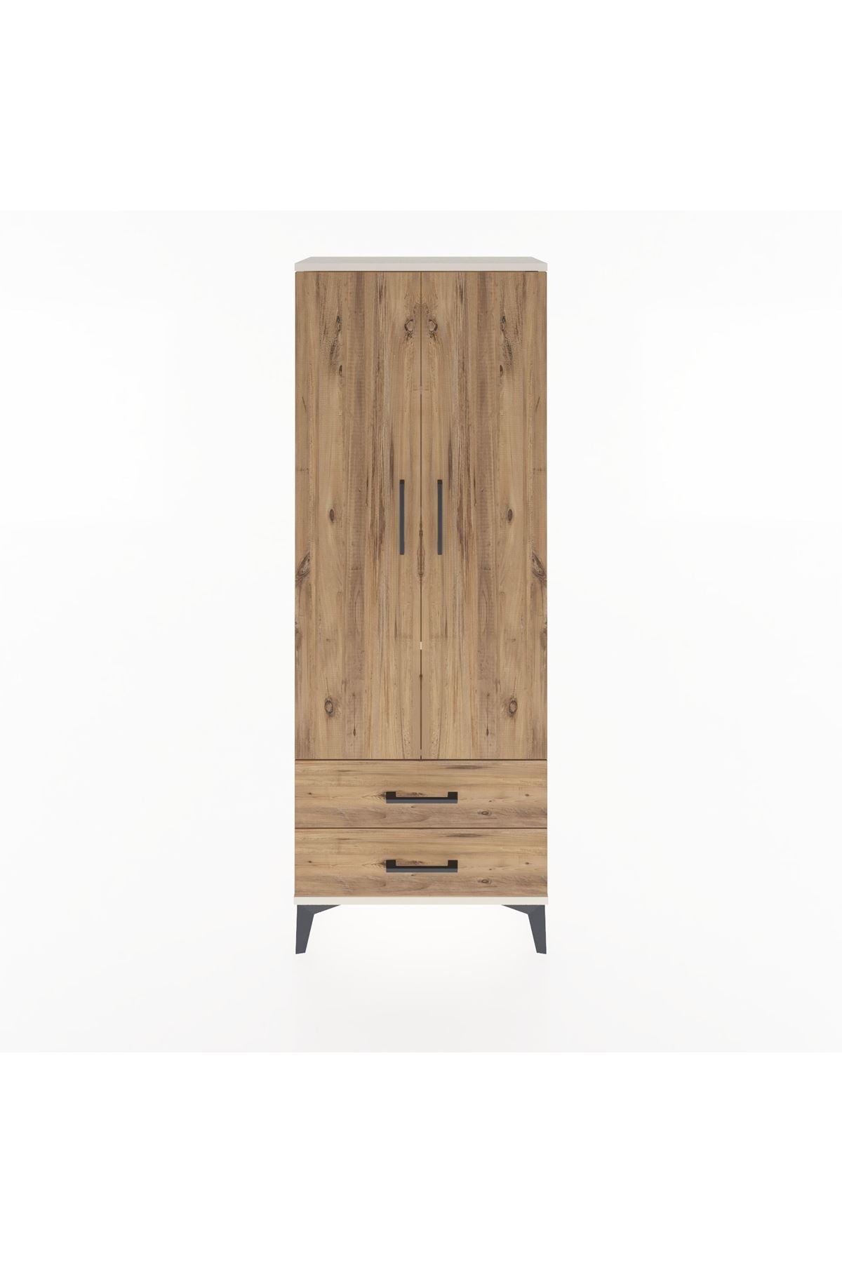 Arges Dolap 4 Raflı 2 Çekmeceli 2 Kapaklı 60x30x163 Aytaşı-Çam