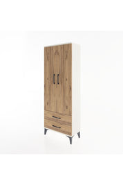 Arges Dolap 4 Raflı 2 Çekmeceli 2 Kapaklı 60x30x163 Aytaşı-Çam