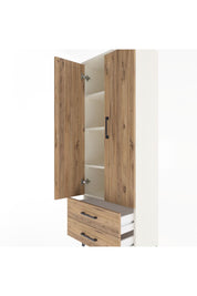 Arges Dolap 4 Raflı 2 Çekmeceli 2 Kapaklı 60x30x163 Aytaşı-Çam