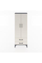 Arges Dolap 4 Raflı 2 Çekmeceli 2 Kapaklı 60x30x163 Antrasit-Aytaşı