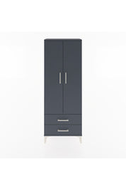 Arges Dolap 4 Raflı 2 Çekmeceli 2 Kapaklı 60x30x163 Antrasit-Antrasit