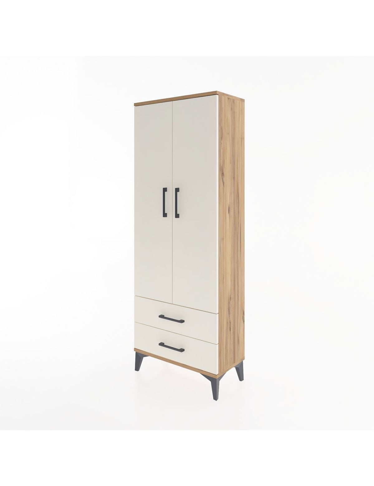 Arges Dolap 4 Raflı 2 Çekmeceli 2 Kapaklı 60x30x163 - S20M107V7A