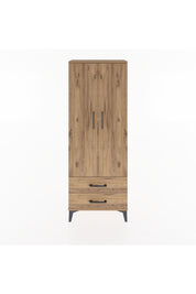 Arges Dolap 4 Raflı 2 Çekmeceli 2 Kapaklı 60x30x163 Çam-Çam