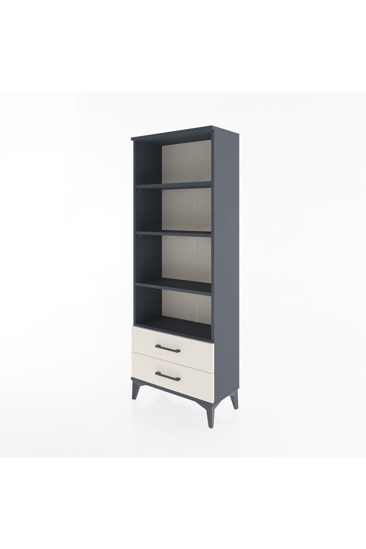 Arges Dolap 4 Raflı 2 Çekmeceli 60x30x163 Antrasit-Aytaşı