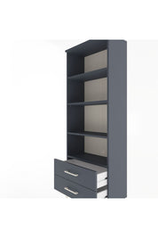 Arges Dolap 4 Raflı 2 Çekmeceli 60x30x163 Antrasit-Antrasit