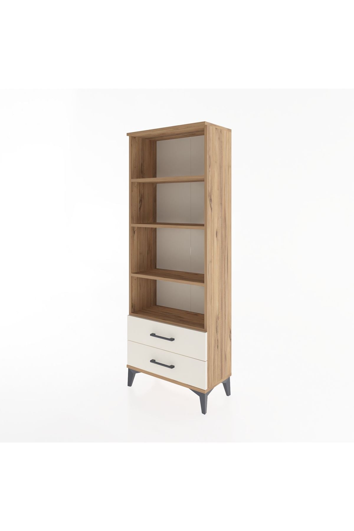 Arges Dolap 4 Raflı 2 Çekmeceli 60x30x163 Çam-Aytaşı