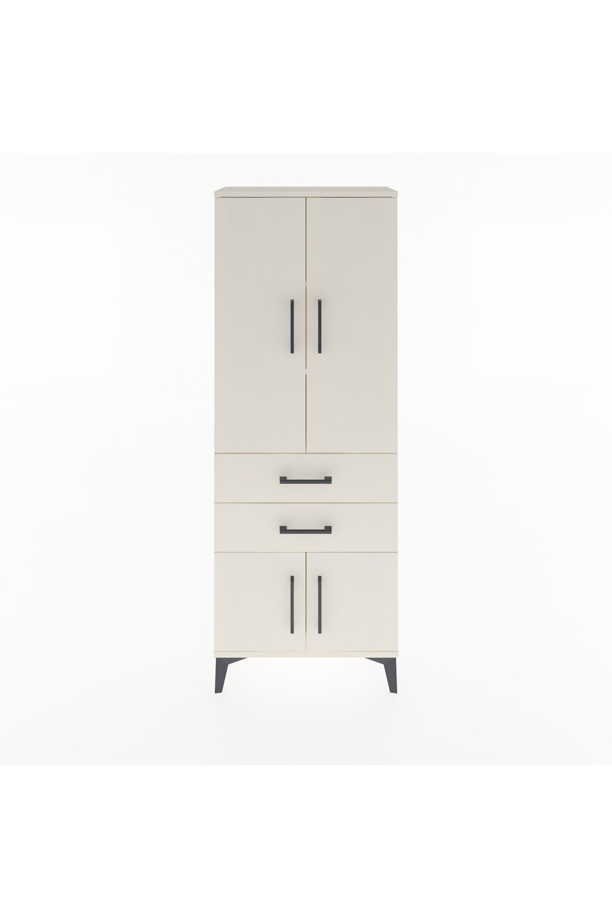 Arges Dolap 3 Raflı 2 Çekmeceli 4 Kapaklı 60x30x163 Aytaşı-Aytaşı