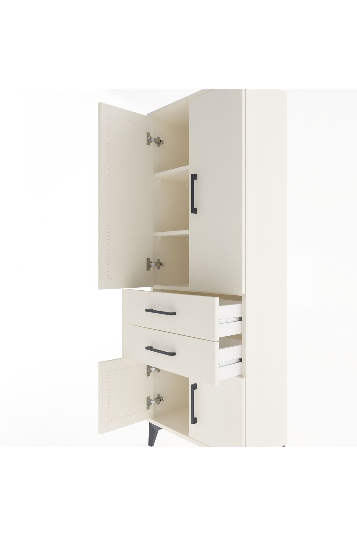 Arges Dolap 3 Raflı 2 Çekmeceli 4 Kapaklı 60x30x163 Aytaşı-Aytaşı