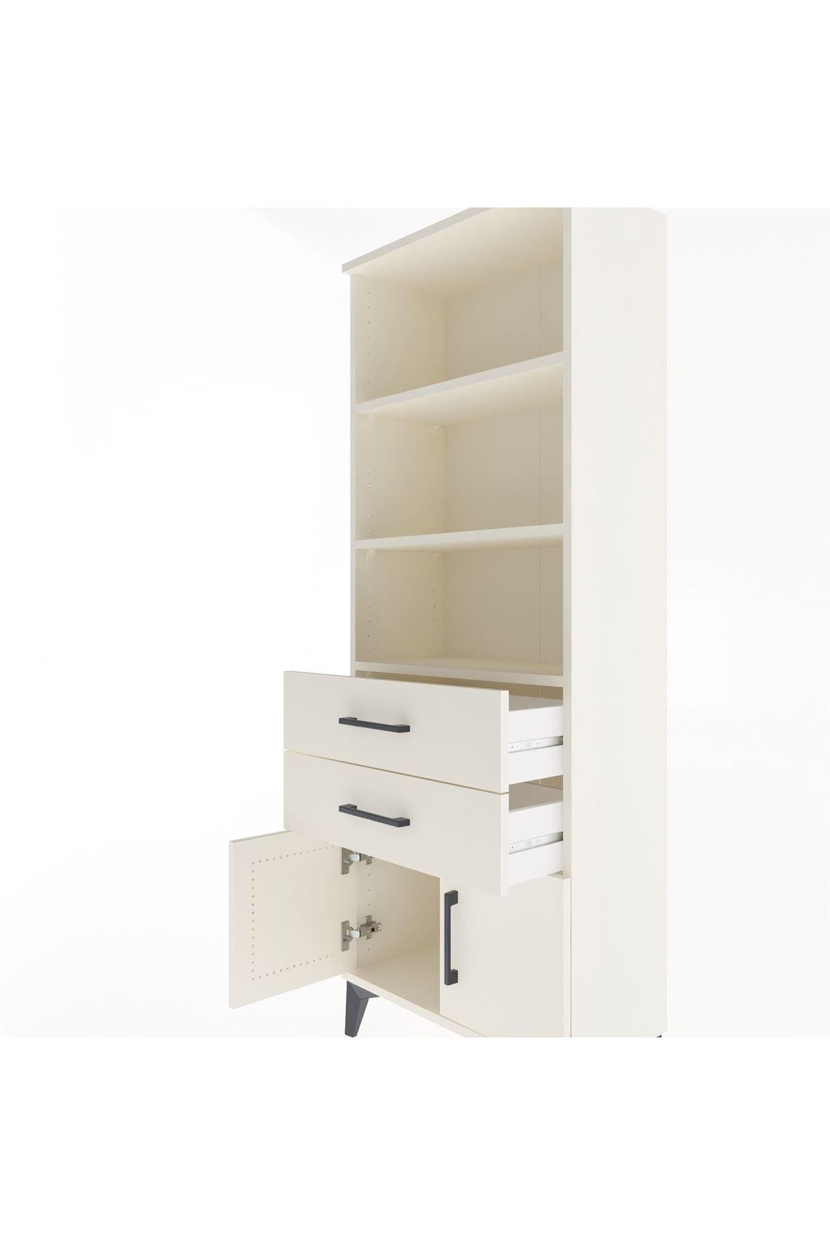 Arges Dolap 3 Raflı 2 Çekmeceli 2 Kapaklı 60x30x163 Aytaşı-Aytaşı