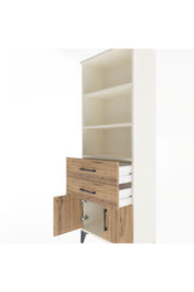 Arges Dolap 3 Raflı 2 Çekmeceli 2 Kapaklı 60x30x163 Aytaşı-Çam