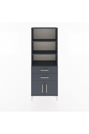 Arges Dolap 3 Raflı 2 Çekmeceli 2 Kapaklı 60x30x163 Antrasit-Antrasit