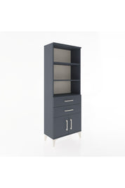 Arges Dolap 3 Raflı 2 Çekmeceli 2 Kapaklı 60x30x163 Antrasit-Antrasit