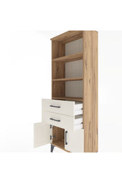 Arges Dolap 3 Raflı 2 Çekmeceli 2 Kapaklı 60x30x163 Çam-Aytaşı