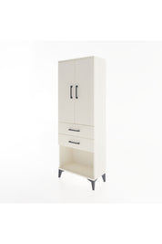 Arges Dolap 3 Raflı 2 Çekmeceli 2 Kapaklı 60x30x163 Aytaşı-Aytaşı